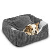 Picture of GASUR Dog Beds for Large Medium Small Dogs, Rectangle Cave Hooded Blanket Puppy Bed, Luxury Anti-Anxiety Orthopedic Cat Beds for Indoor Cats, Warmth and Machine Washable (Large, Grey)