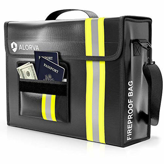 Fireproof Document Bags, Waterproof and Fireproof Bag with Fireproof Zipper  for iPad, Money, Jewelry, , Document Storage