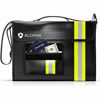 Picture of ALORVA Fireproof and Waterproof Document Bag - 17 x 12 x 5 with Wallet Protector - Reflective to Find Fast at Night - Shield Important Documents & Valuables from Fire & Water - Firefighter Designed