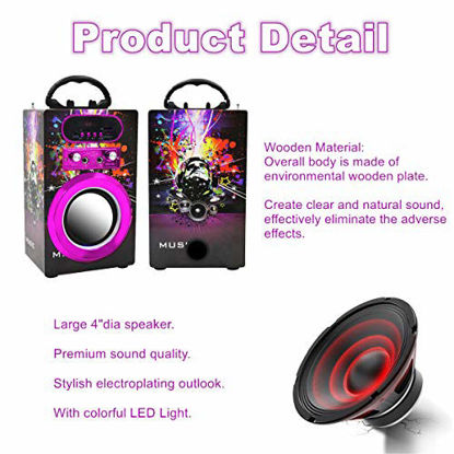 Picture of IndeCool Kids Bluetooth Karaoke Machine with 2 Microphones, Remote Control Wireless Karaoke Speaker Portable Karaoke Machine Music MP3 Player for Kids Adult Party Gift (Multicolored)