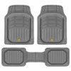 Picture of Caterpillar CAT CAMT-9013 (3-Piece) Deep Dish Rubber Truck Floor Mats, Trim to Fit for Car Truck SUV & Van, All Weather Total Protection Durable Liners Heavy Duty Odorless, 03-Gray (CAMT-9013-GR)