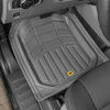 Picture of Caterpillar CAT CAMT-9013 (3-Piece) Deep Dish Rubber Truck Floor Mats, Trim to Fit for Car Truck SUV & Van, All Weather Total Protection Durable Liners Heavy Duty Odorless, 03-Gray (CAMT-9013-GR)