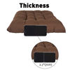 Picture of ELFJOY Set of 4 Cotton Square 16 x 16 Tufted Chair Pads Indoor Seat Cushions Pillows with Ties (U Shape Coffee)