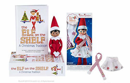 Picture of The Elf on the Shelf: A Christmas Tradition Girl Scout Elf (Brown Eyed) with Claus Couture Collection Snowflake Skirt & Scarf Outfit