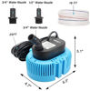 Picture of Pool Cover Pump Above Ground - Submersible Sump Pump, Swimming Water Removal Pumps, with Drainage Hose & 25 Feet Extra Long Power Cord, 850 GPH in Ground, 3 Adapters