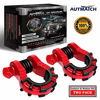 Picture of AUTMATCH Shackles 3/4" D Ring Shackle (2 Pack) 68,000Ibs Break Strength with 7/8" Screw Pin and Shackle Isolator & Washers Kit for Tow Strap Winch Off Road Vehicle Recovery Red