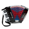 Picture of MUSICUBE Accordion Instrument for Kids Professional 17 Keys 8 Bass Accordion with Straps for Beginner Student Educational Musical Instrument for Boys Girls Aged 3+ Gift Choice (BLACK)