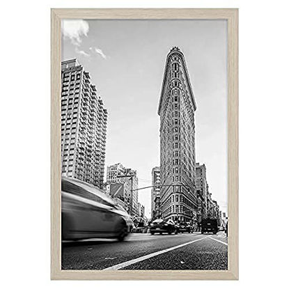 Picture of Americanflat 24 x 36 Inch Drift Wood Poster Frame | Polished Plexiglass. Hanging Hardware Included