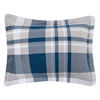 Picture of Amazon Basics Ultra-Soft Micromink Sherpa Comforter Bed Set - Navy Plaid, Full/Queen