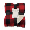 Picture of Hudson Baby Home Mink Blanket with Sherpa Back, Buffalo Plaid Sherpa, 108X90 in. (King)