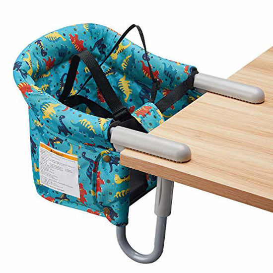 Picture of VEEYOO Clip On High Chairs - Fast Table Chair for Babies and Toddlers, Portable Baby Seat for Table (Dinosaur Printing)