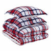 Picture of Amazon Basics Ultra-Soft Micromink Sherpa Comforter Bed Set - Red/Navy Plaid, Full/Queen