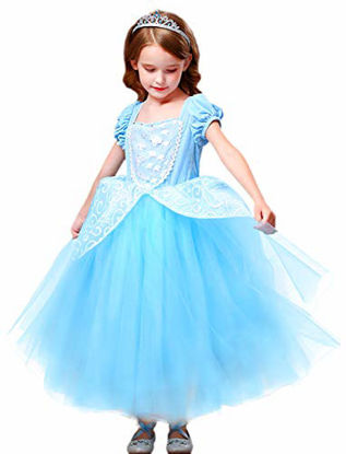 Picture of Girls Princess Dress Fancy Costume Role Play Ball Gown Halloween Party Dress up (With accessories, 2-3 Years)