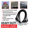 Picture of 30 Pack Rubber Tarp Straps Made in USA 15" Long EPDM with Crimped Hooks- Bungee Cords with Hooks for Flatbed Trailers, Cargo Control, Tarps and more