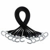 Picture of 30 Pack Rubber Tarp Straps Made in USA 15" Long EPDM with Crimped Hooks- Bungee Cords with Hooks for Flatbed Trailers, Cargo Control, Tarps and more