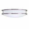 Picture of 14-Inch Double Ring Dimmable LED Flush Mount Ceiling Light, 22W (100W Equivalent) 1800lm 2700K Warm White Brushed Nickel Finish Steel ETL Listed Water Resistant, Damp Location Rated