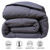 Picture of COHOME Queen 2100 Series Soft Warm Winter Comforter Down Alternative Quilted Duvet Insert with Corner Tabs All-Season - Hotel Comforter - Reversible - Machine Washable - Dark Grey - 88X88