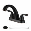 Picture of PARLOS Two-Handle Bathroom Sink Faucet with Metal Drain Assembly and Supply Hose Lead-Free cUPC Mixer Double Handle Tap Deck Mounted Oil Rubbed Bronze, 13597