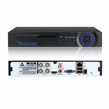 Picture of Xenocam 4CH 1080N Hybrid 5-in-1 AHD DVR (1080P NVR+1080N AHD+960H Analog+TVI+CVI) Standalone DVR CCTV Surveillance Security System Video Recorder Motion Detection HDD & Cameras not Included