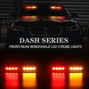 Picture of 2 in 1 Dash Emergency Strobe Lights Interior Windshield Red Blue Warning Safety Flash Lights Law Enforcement w/ Suction Cups for Volunteer Police Vehicles, Truck (2×7.16 inch, 16 Led)