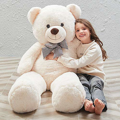 Picture of MaoGoLan Giant Teddy Bear 4ft Big Teedy Bear Stuffed Animals Plush Toy Soft Bear Stuffed Animal Birthday Gift 47 Inches for Girlfriend Children