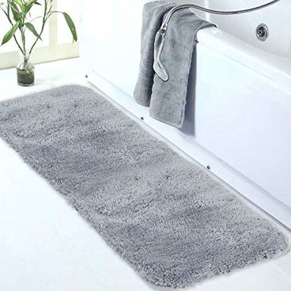 Gray Bath Mat, 50cmx66cm Bathroom Mat Water Absorbent Mat Non-slip Mat Used  In Bathroom, Shower, Bedroom, Etc. Soft Microfiber Bath Mat Machine Washab