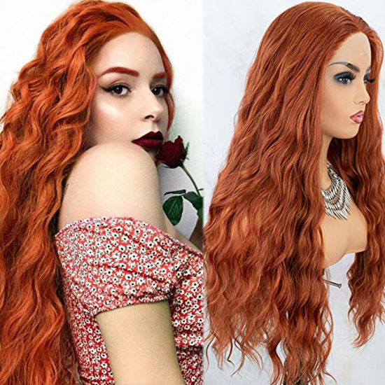 GetUSCart K ryssma Fashion Copper Lace Front Wig for Women