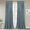 Picture of StangH Super Soft Luxury Velvet Curtains - Room Darkening Stone Blue Velvet Curtains Thermal Noise Reducing Window Decorative Drapes for Hall / Apartment, W52 x L84, 2 Panels