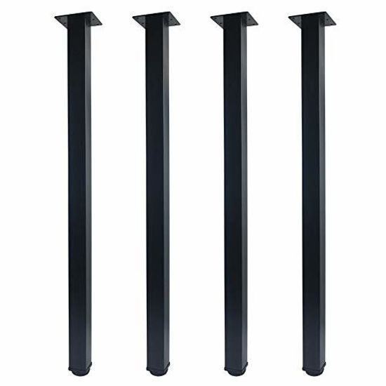 Picture of QLLY 32 inch Adjustable Metal Desk Legs, Square Office Table Furniture Leg, Set of 4 (32 inch)