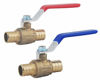 Picture of PEX Brass Ball Valve, 3/4-in PEX Lead Free Brass Shut off Ball Valve with Red & Blue Long Lever Or T Handle ,Pex Barb Water Valve with cUPC Certified for Cold and Hot water (10-Pack)