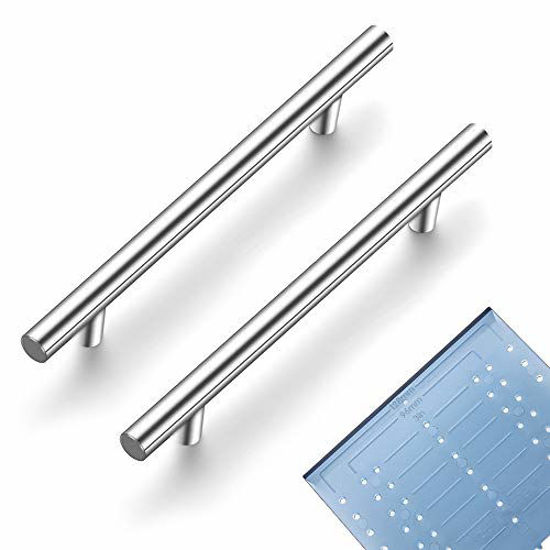 Picture of Ravinte 60 Pack | 7.38'' Cabinet Pulls Brushed Nickel Stainless Steel Kitchen Drawer Pulls Cabinet Handles 7-3/8Length, 5 Hole Center with Mounting Template