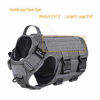 Picture of ICEFANG Tactical Dog Harness ,Hook and Loop Panels for Patch,Working Dog MOLLE Vest with Handle,No Pulling Front Leash Clip,6 x Buckle (L (Neck:18"-24" ; Chest:28"-35" ), Wolf Gray)