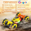 Picture of Fosgoit Gesture RC Car Remote Control Car Crawler Toy 4WD 2.4GHz Gesture Sensor RC Stunt Car Double Sided 360° Flips Rotating with Light Music Toy Car for Boys/Girls Ages 6+ Birthday