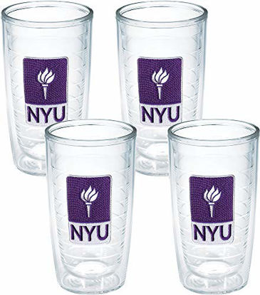 Picture of Tervis New York University Emblem Tumbler, Set of 4, 16 oz, Clear