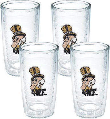 Picture of Tervis Wake Forest Vault Emblem Tumbler, Set of 4, 16 oz, Clear