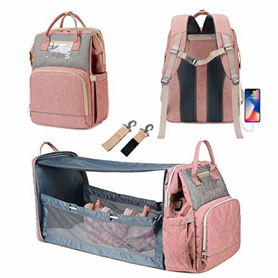 Buy Diaper Bag Backpack with Changing Station Baby Bags Travel Bassinet Baby  Stuff with Pat for Mom Dad Waterproof Large Capacity Online at  desertcartINDIA