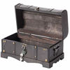 Picture of Vintiquewise Small Pirate Style Wooden Treasure Chest (Chest with Padlock) (QI003026.p)