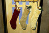 Picture of Pack 6,18" Unique Burgundy and Ivory White and Khaki Knit Christmas Stockings Style3