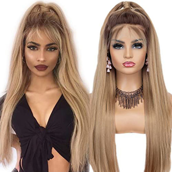 GetUSCart K ryssma 13x3 Lace Front Wig Ombre Long Silk Straight