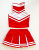 Picture of Little Girls' Cheerleader Cheerleading Outfit Uniform Costume Cosplay Red/White (M / 5-8)