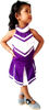 Picture of Little Girls' Cheerleader Cheerleading Outfit Uniform Costume Cosplay Violet/White (L / 8-10)