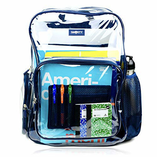 smarty heavy duty clear backpack