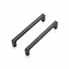 Picture of Ravinte 30 Pack Solid 5 Inch Kitchen Square Cabinet Handles Matte Black Cabinet Pulls Drawer Pulls Kitchen Cabinet Hardware Flat Black Kitchen Handles