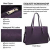 Picture of Laptop Bag for Women Waterproof Lightweight Leather 15.6 Inch Computer Tote Bag Business Office Briefcase Large Capacity Handbag Shoulder Bag Professional Office Work Bag Purse 2pcs Set (Deep Plum)