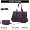 Picture of Laptop Bag for Women Waterproof Lightweight Leather 15.6 Inch Computer Tote Bag Business Office Briefcase Large Capacity Handbag Shoulder Bag Professional Office Work Bag Purse 2pcs Set (Deep Plum)