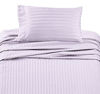 Picture of Striped Bedding Twin XL Size - Lavender 500 Thread Count 3 Piece Sheet Set, Pure Cotton Damask Sateen Weave, Elasticized Deep Pocket Fits Low Profile Foam and Tall Mattresses