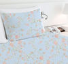 Picture of California Design Den 400-Thread-Count 100% Pure Cotton Sheets - 3 Pc Light Blue Floral Antique Rose Twin Printed Bed Sheet Set, Cotton Sateen Weave, Fits Mattress 15'' Deep Pocket