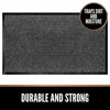 Picture of Gorilla Grip Original Low Profile Rubber Door Mat, 47x35, Heavy Duty, Durable Doormat, Indoor and Outdoor, Waterproof, Easy Clean Shoe Scraper, Home Rug Welcome Mats for Entryway, Patio, Porch, Gray