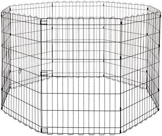 Picture of Amazon Basics Foldable Metal Pet Dog Exercise Fence Pen - 60 x 60 x 36 Inches