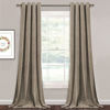 Picture of StangH Camel Beige Velvet Curtains for Sliding Door - Blackout Thermal Insulated Grommet Window Covering for French Door / Living Room / Foyer Door, W52 x L84, 2 Panels